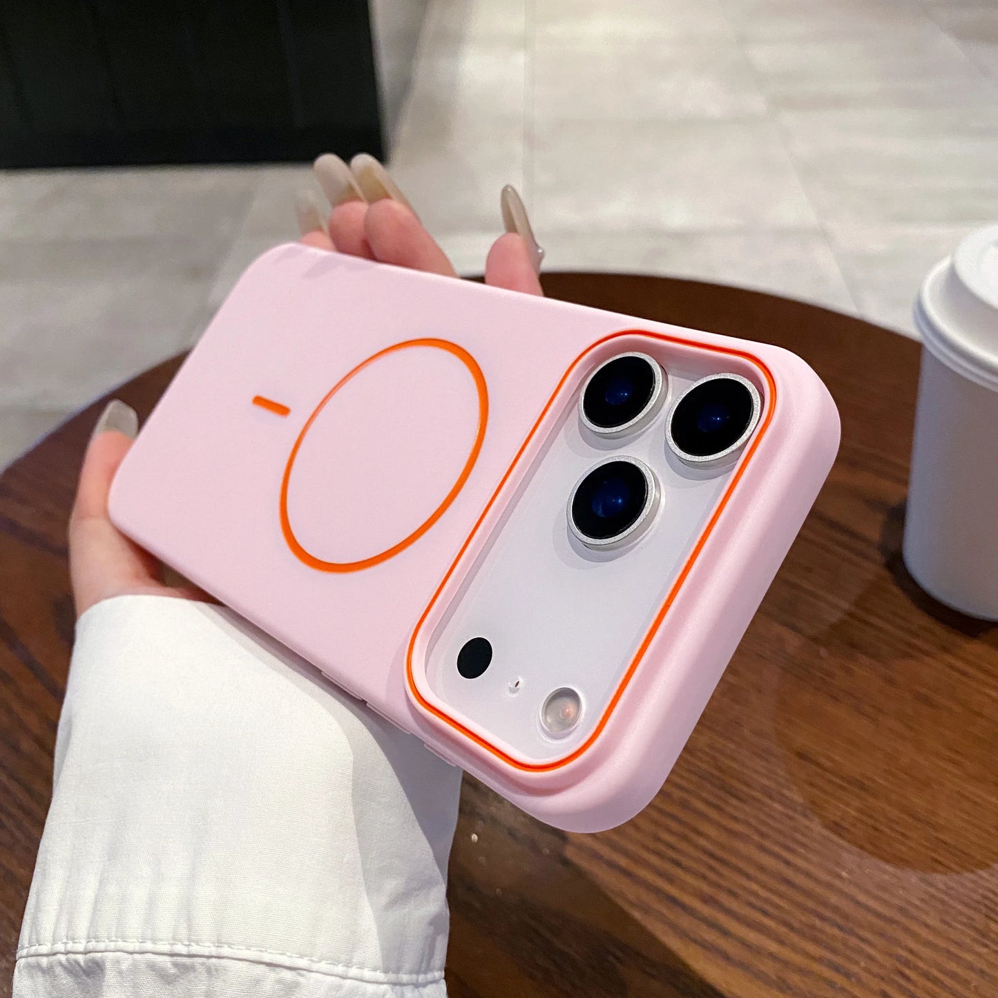 Elara Energy Luxury Magnetic Matte iPhone Case — Shockproof MagSafe Wireless Charging Soft Cover for iPhone 11–17 Pro Max Air