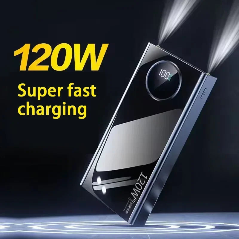 Elara Energy 80000mAh 120W Power Bank — Super Fast Charging Portable Battery with Digital Display for iPhone Samsung & Xiaomi