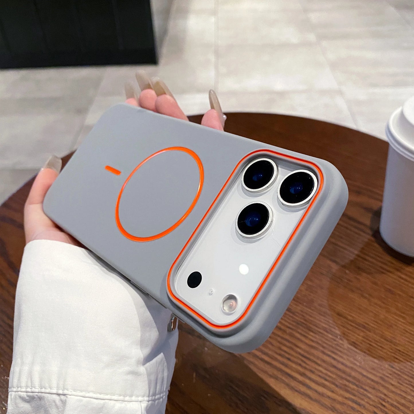 Elara Energy Luxury Magnetic Matte iPhone Case — Shockproof MagSafe Wireless Charging Soft Cover for iPhone 11–17 Pro Max Air