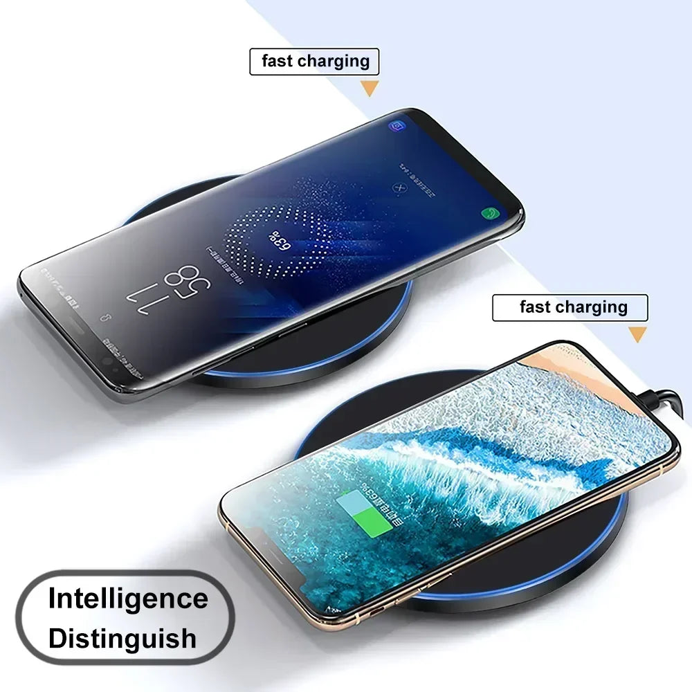 Elara Energy Wireless Fast Charging Pad — Qi Induction Dock Station for iPhone 13–17 Pro Max, Samsung S24, Xiaomi & Huawei