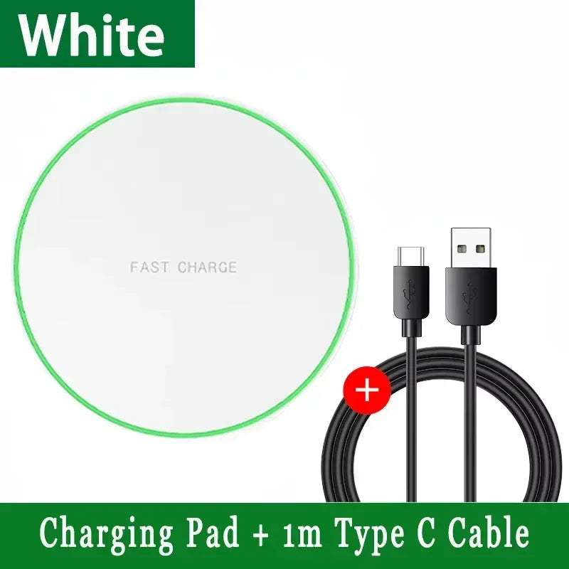 Elara Energy Wireless Fast Charging Pad — Qi Induction Dock Station for iPhone 13–17 Pro Max, Samsung S24, Xiaomi & Huawei