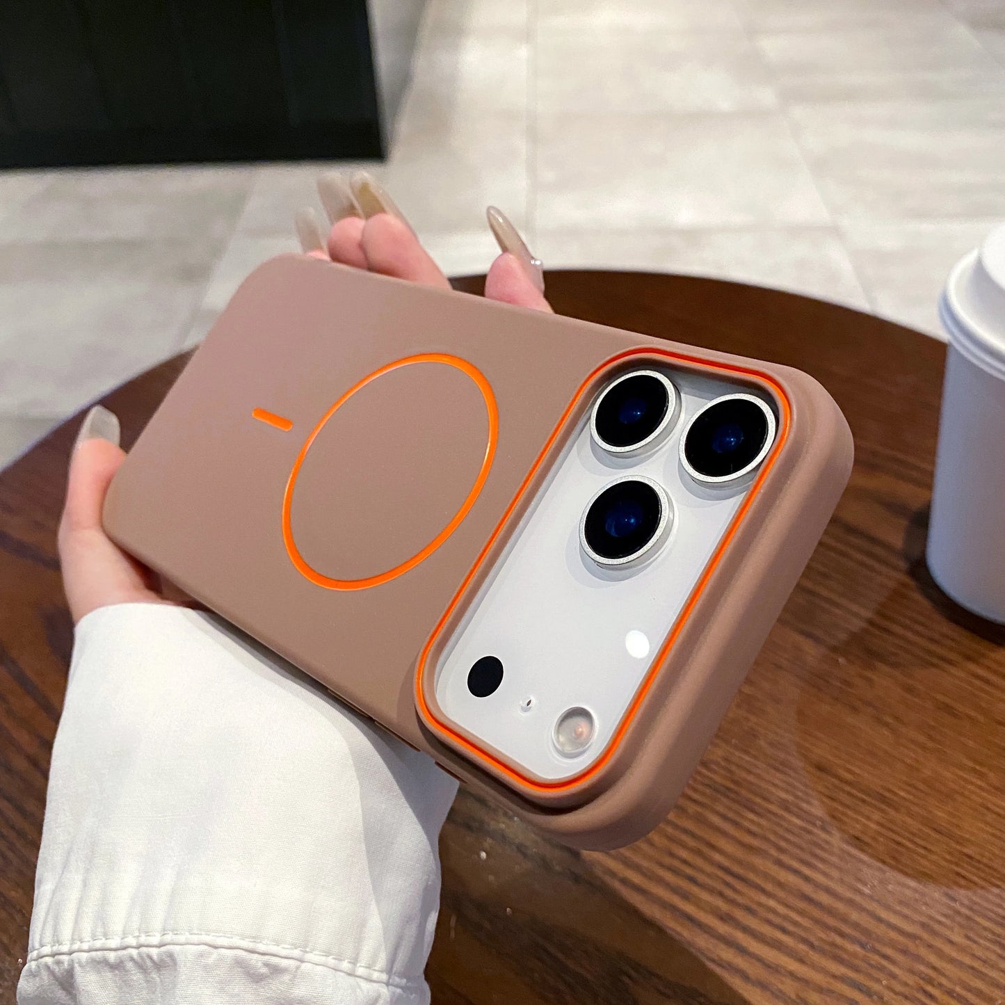 Elara Energy Luxury Magnetic Matte iPhone Case — Shockproof MagSafe Wireless Charging Soft Cover for iPhone 11–17 Pro Max Air