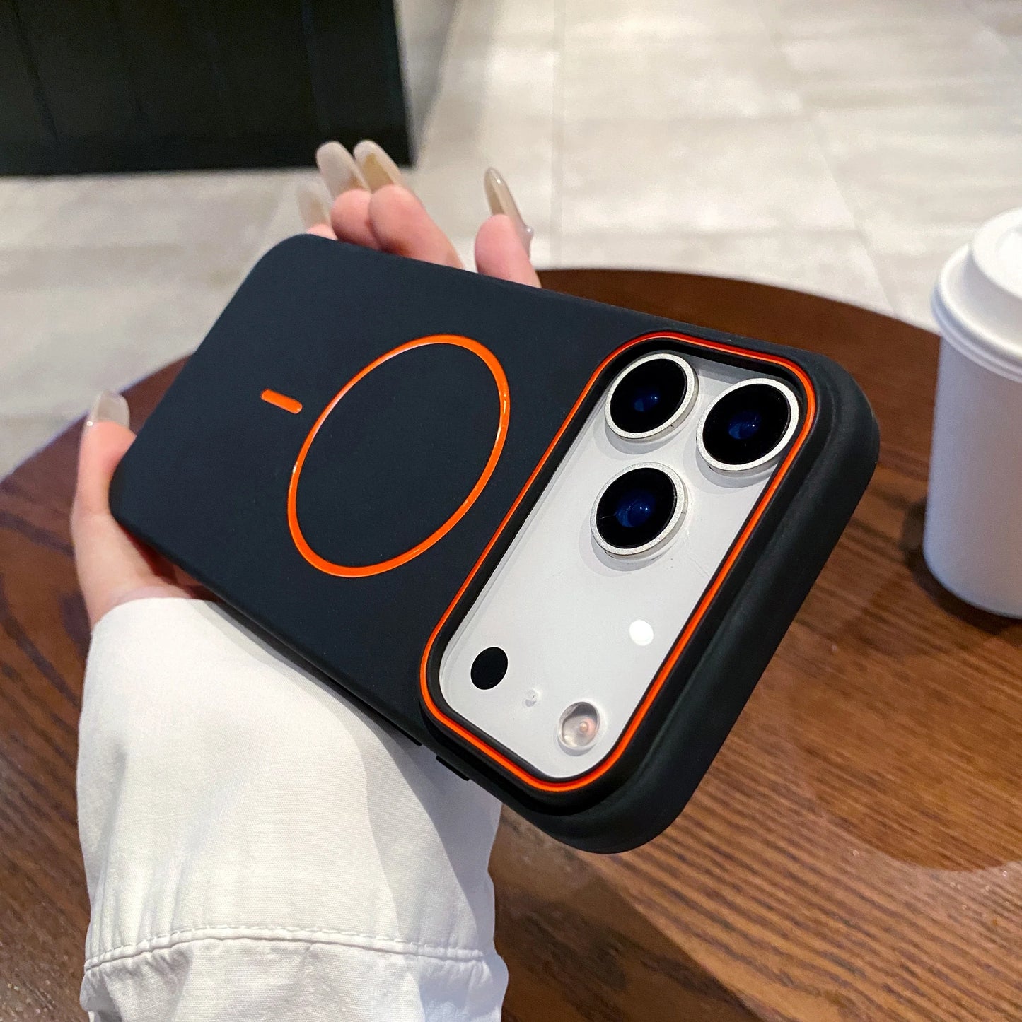 Elara Energy Luxury Magnetic Matte iPhone Case — Shockproof MagSafe Wireless Charging Soft Cover for iPhone 11–17 Pro Max Air