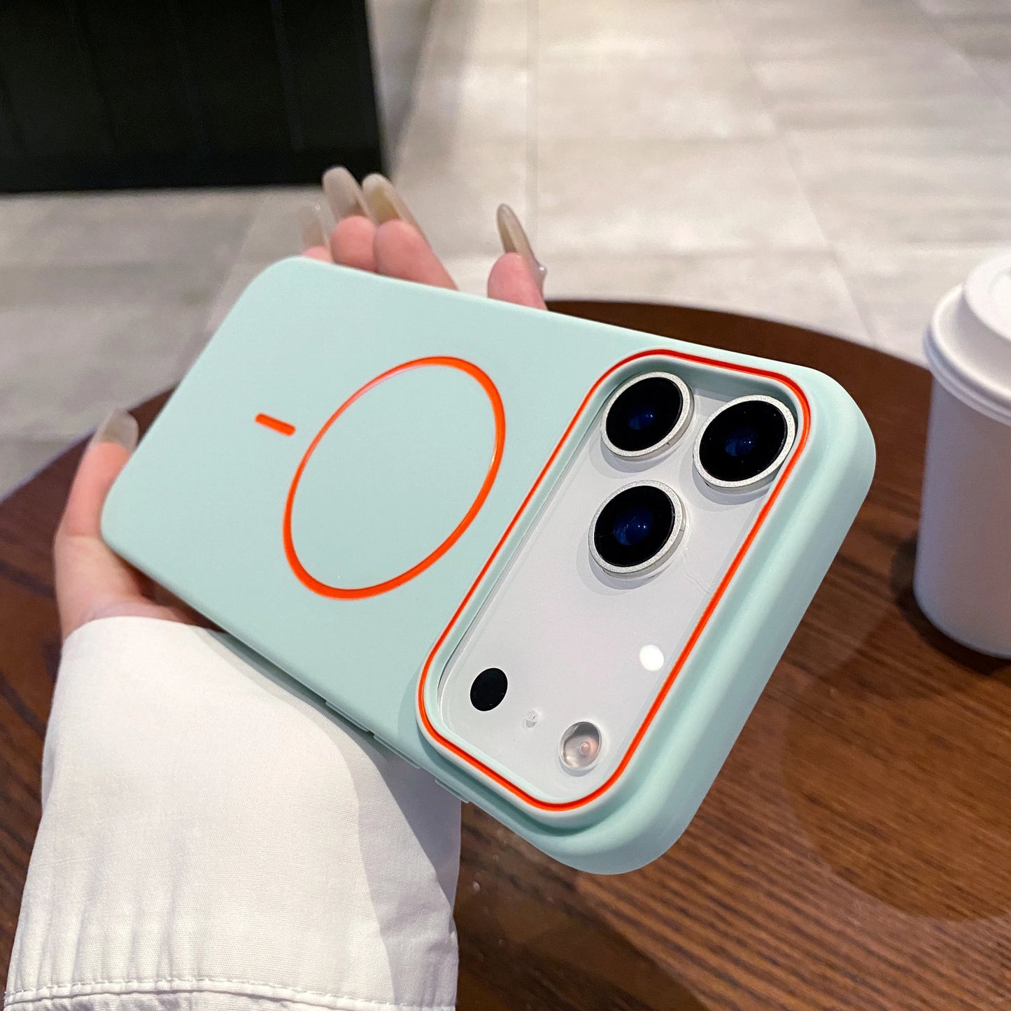 Elara Energy Luxury Magnetic Matte iPhone Case — Shockproof MagSafe Wireless Charging Soft Cover for iPhone 11–17 Pro Max Air