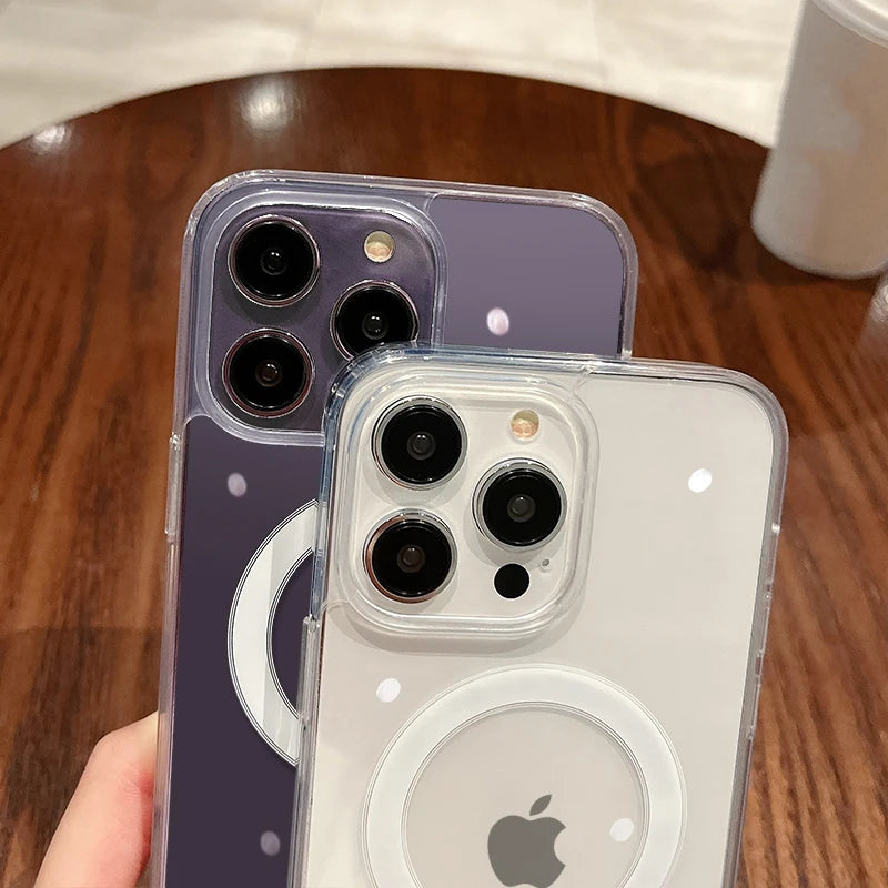 Elara Energy MagSafe Clear Case — Shockproof Wireless Charging Cover for iPhone 7–16 Pro Max